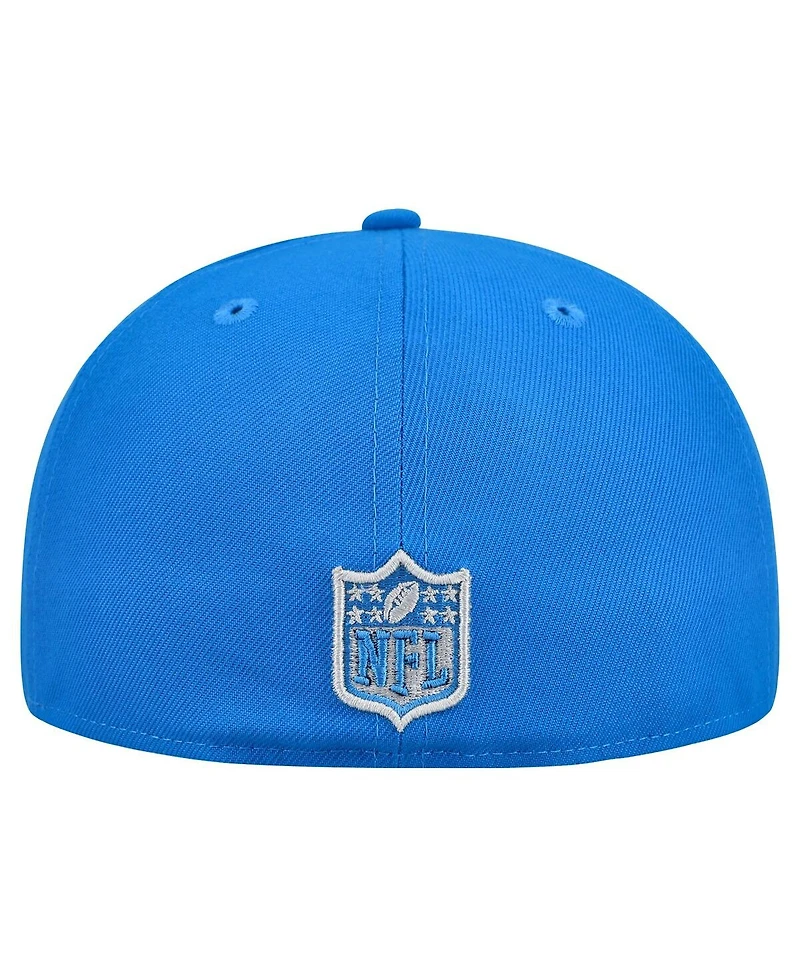 New Era Men's Blue/Gray Detroit Lions Break 59FIFTY Fitted Hat