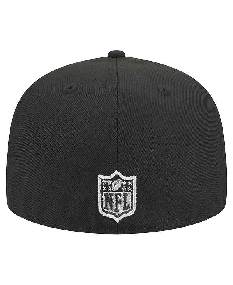 New Era Men's Black/Gray Las Vegas Raiders Break 59FIFTY Fitted Hat