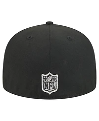 New Era Men's Black/Gray Las Vegas Raiders Break 59FIFTY Fitted Hat