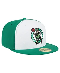 New Era Men's White/Kelly Green Boston Celtics Repeat 59Fifty Fitted Hat