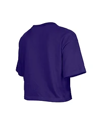 New Era Girl's Purple Minnesota Vikings Flip Sequin Boxy T-Shirt