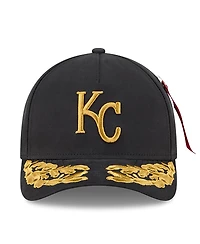 New Era Men's Black Kansas City Royals A-Frame 9FORTY Adjustable Hat