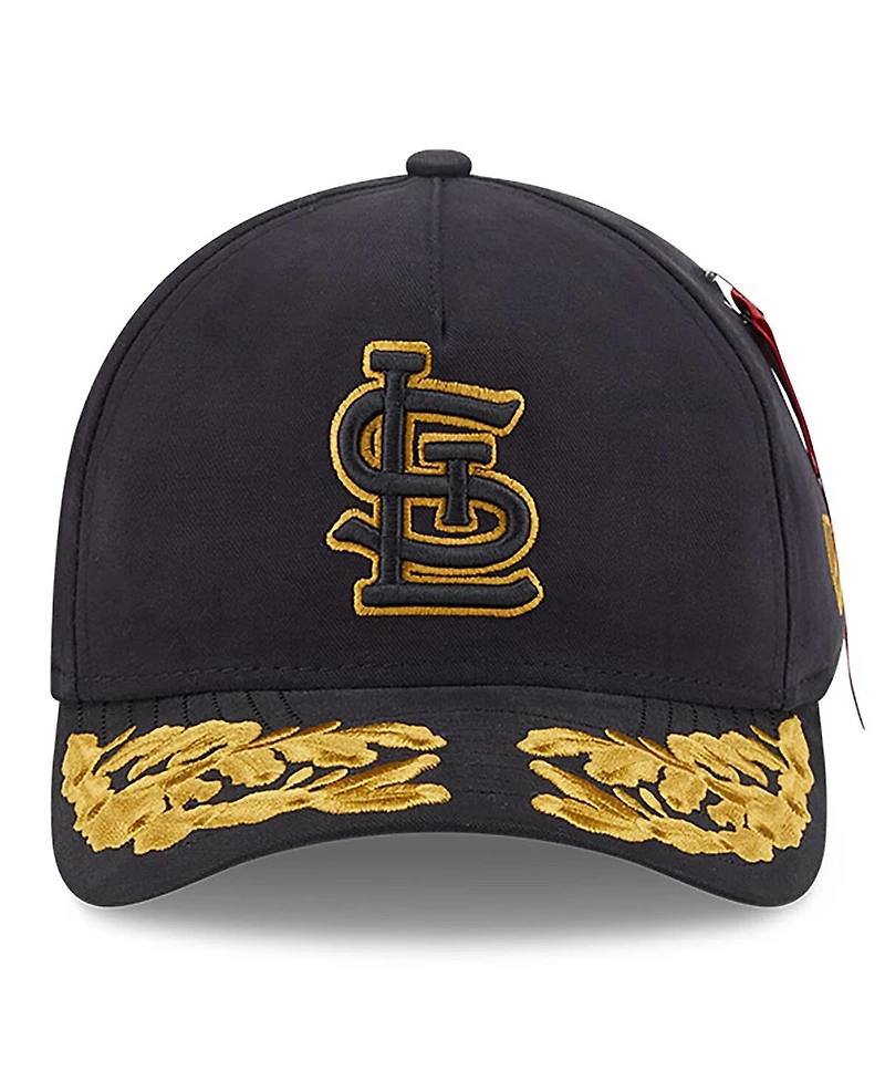 New Era Men's Black St. Louis Cardinals A-Frame 9FORTY Adjustable Hat