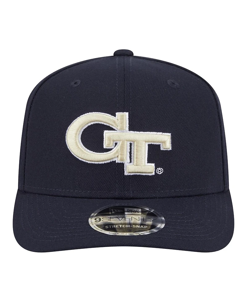 New Era Men's Navy Georgia Tech Yellow Jackets Team Collective 9SEVENTY Stretch-Snap Adjustable Hat