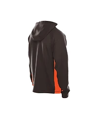 New Era Men's Brown Cleveland Browns Combine Authentic Raglan Scuba Full-Zip Hoodie