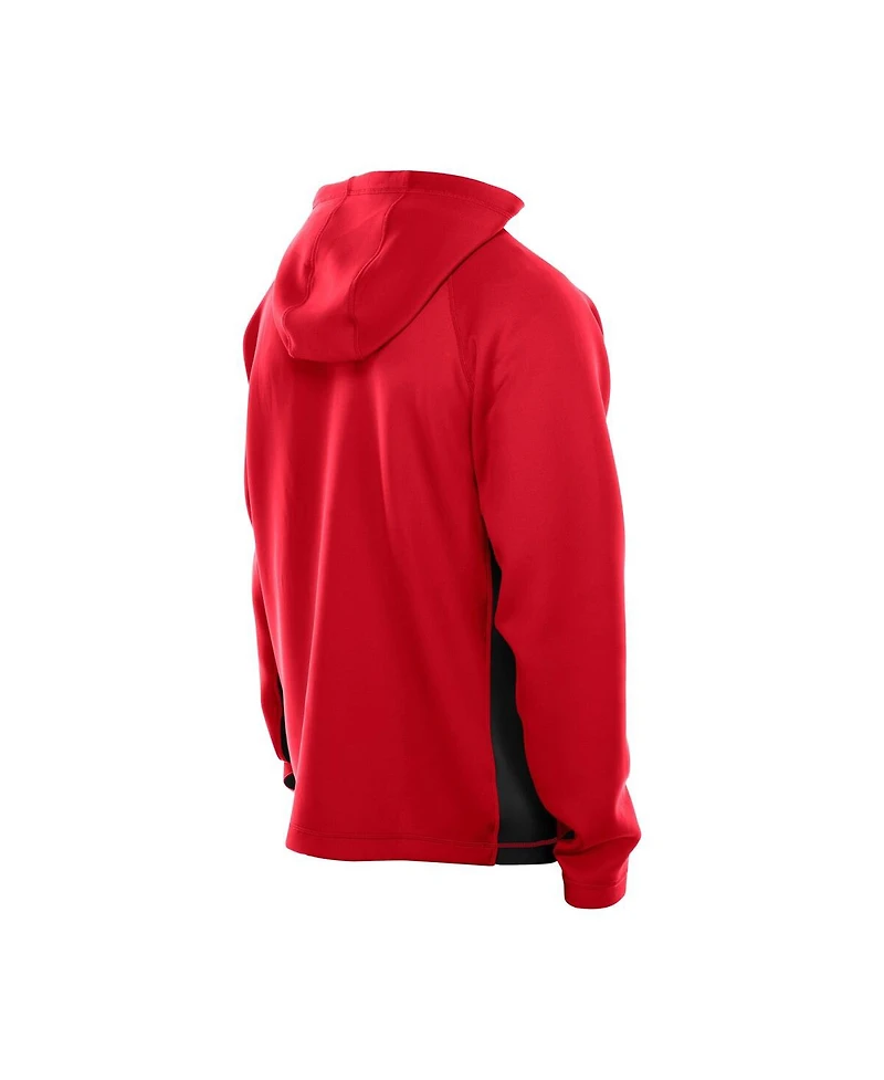 New Era Men's Scarlet San Francisco 49ers Combine Authentic Raglan Scuba Full-Zip Hoodie