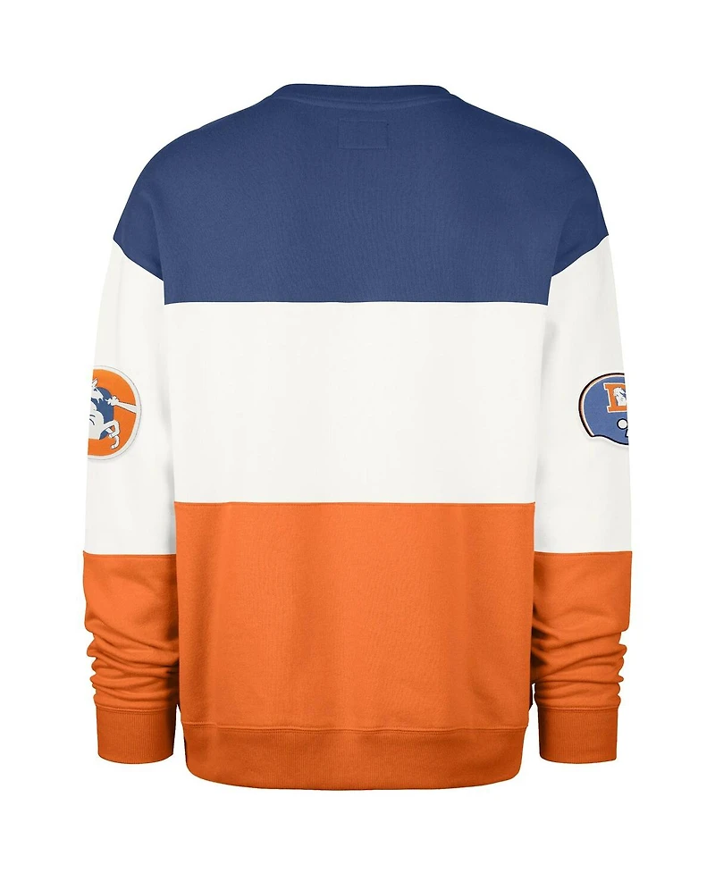 '47 Brand Men's Royal/Orange Denver Broncos Throwback Breeze Maximalist Sweatshirt