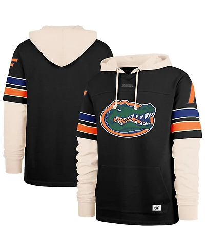 '47 Brand Men's Black Florida Gators Split Zone Cornerback Lacer Pullover Hoodie