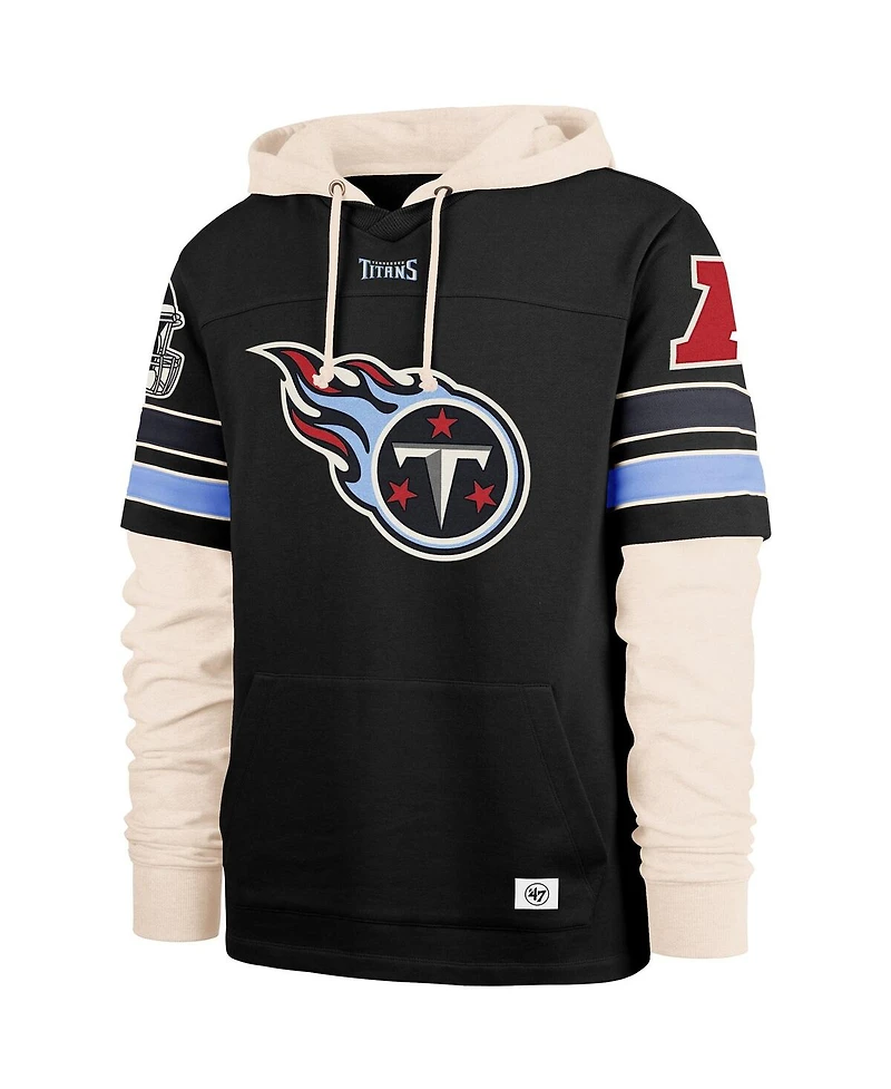 '47 Brand Men's Black Tennessee Titans Split Zone Cornerback Duo Hoodie