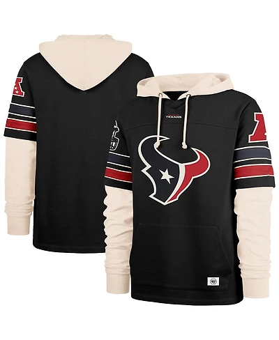 '47 Brand Men's Black Houston Texans Split Zone Cornerback Duo Hoodie