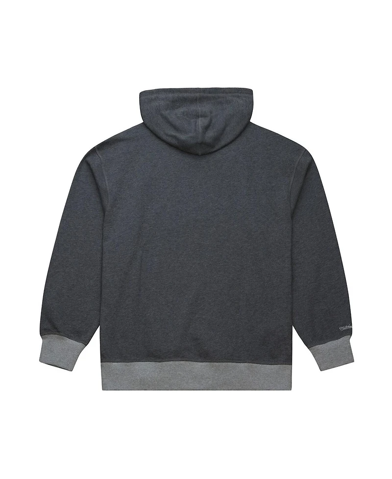 Mitchell & Ness Men's Heather Black Washington Commanders Legacy Collection Raglan Fleece Hoodie