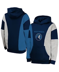 Outerstuff Big Boys and Girls Navy Minnesota Timberwolves Ace the Hole Pullover Hoodie