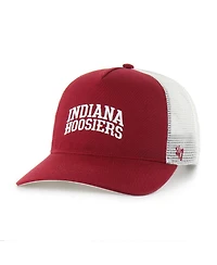 '47 Brand Men's and Women's Crimson Indiana Hoosiers Contemporary Basics Foundation Trucker Hitch Adjustable Hat