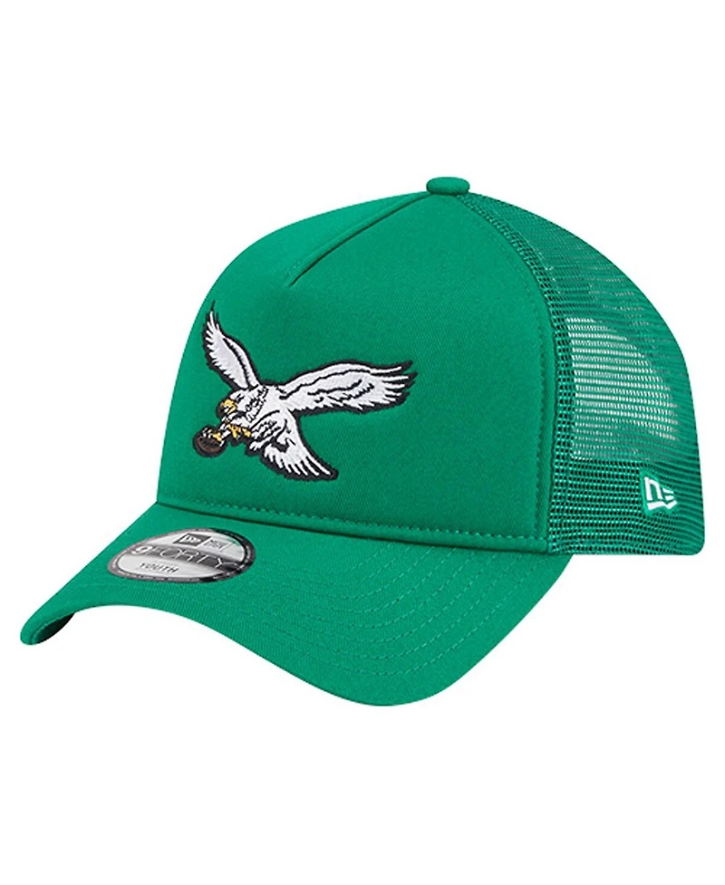 New Era Preschool Kelly Green Philadelphia Eagles Main A-Frame 9FORTY Adjustable Hat