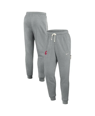Nike Men's Heather Gray Washington State Cougars 2025 Sideline Standard Issue Dri-fit Taper Sweatpants