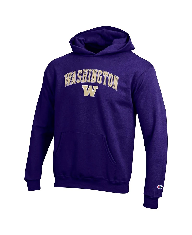 Champion Big Boys and Girls Purple Washington Huskies Campus Pullover Hoodie