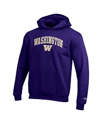 Champion Big Boys and Girls Purple Washington Huskies Campus Pullover Hoodie