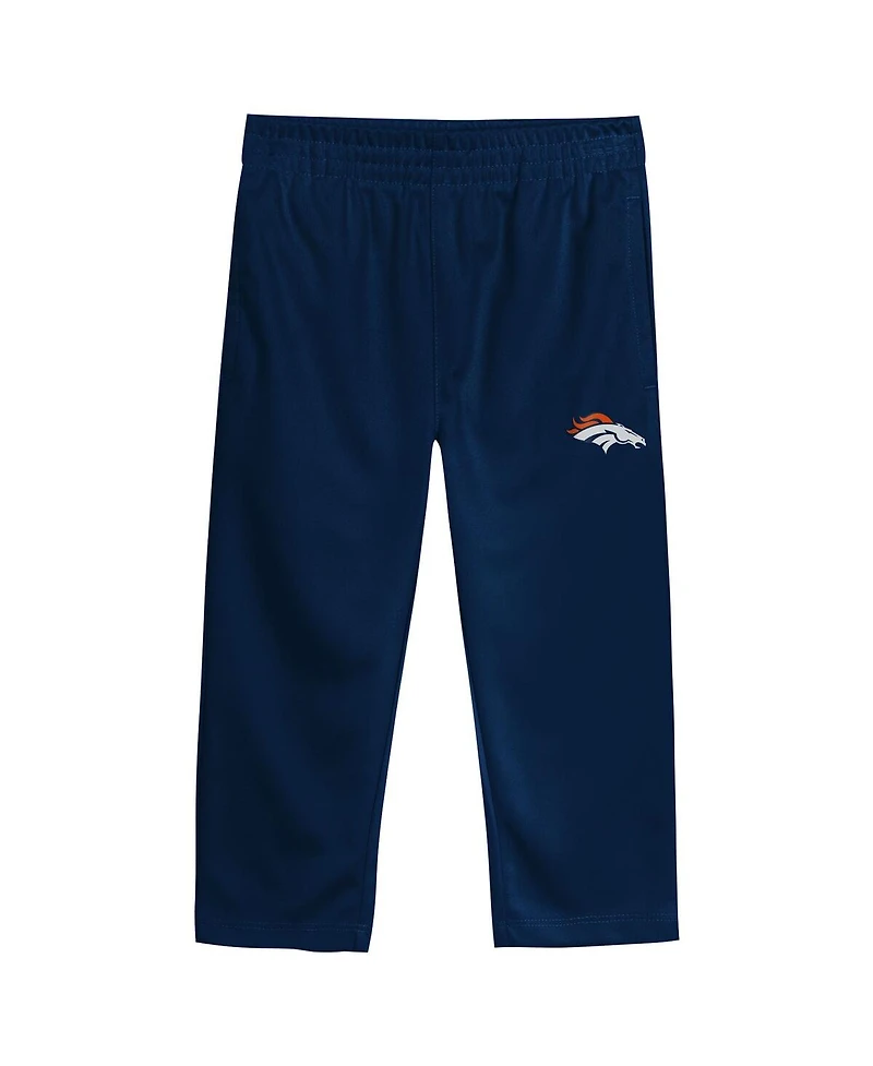 Outerstuff Toddler 2-Piece Orange/Navy Denver Broncos Red Zone V-Neck T-Shirt and Pants Set