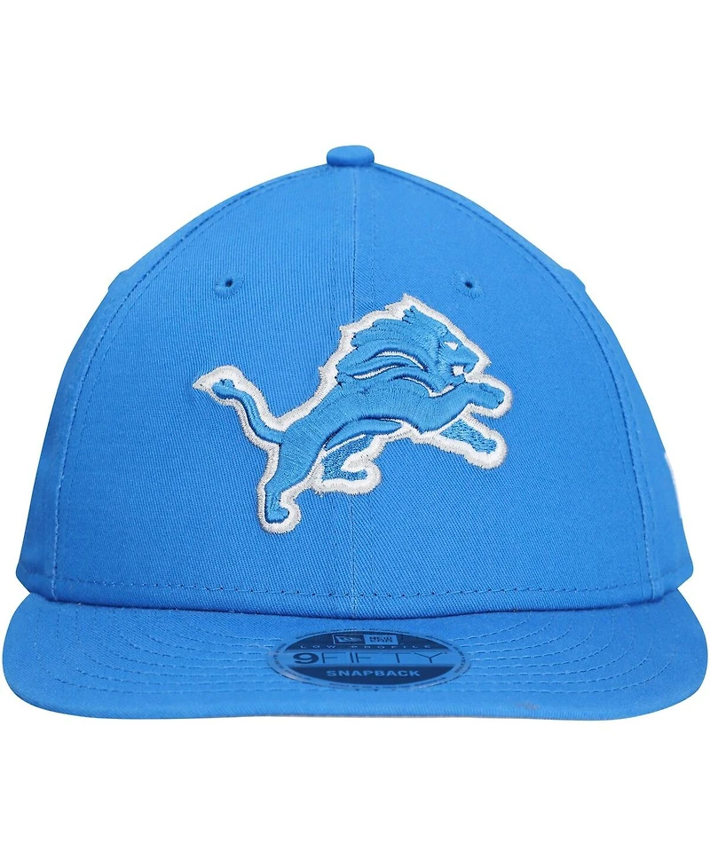 New Era Men's Blue Detroit Lions Main Low Profile 9FIFTY Snapback Hat