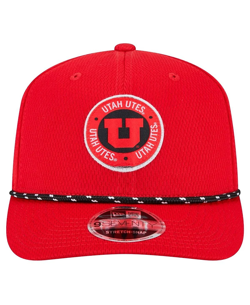 New Era Men's Red Utah Utes Coolera 9SEVENTY Rope Stretch-Snap Hat