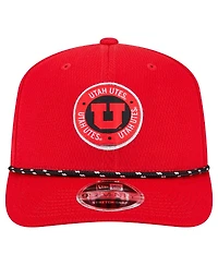 New Era Men's Red Utah Utes Coolera 9SEVENTY Rope Stretch-Snap Hat