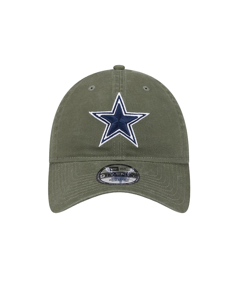 New Era Men's Olive Dallas Cowboys Main 9TWENTY Adjustable Hat