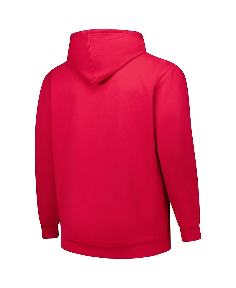 Fanatics Men's Scarlet San Francisco 49ers Big Tall Sleeve Hit Full-Zip Hoodie