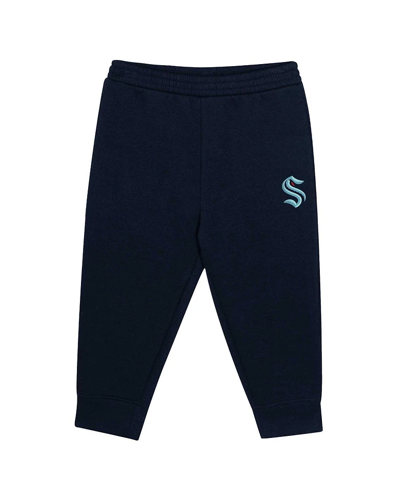 Outerstuff Toddler 2-Piece Deep Sea Blue/Light Blue Seattle Kraken Puck Hero Fleece Hoodie and Sweatpants Set