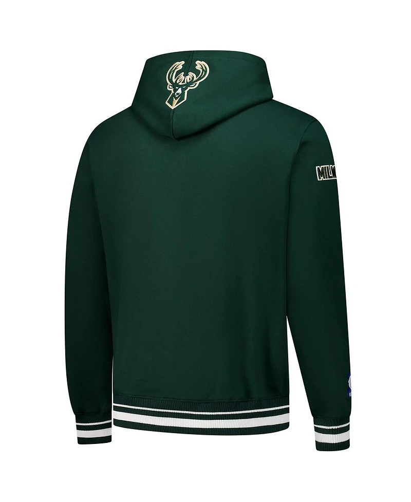 Pro Standard Men's Hunter Green Milwaukee Bucks Area Code Pullover Hoodie