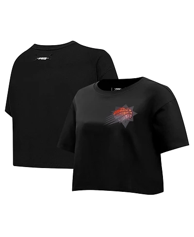 Pro Standard Women's Black Phoenix Suns Jewels Boxy Cropped T-Shirt