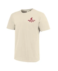 Image One Men's Cream Washington State Cougars Comfort Colors Mascot Overlay T-Shirt