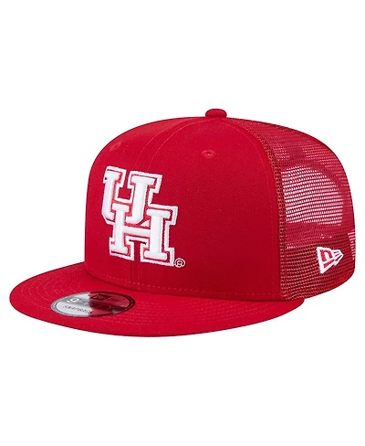 New Era Men's Red Houston Cougars 9FIFTY Trucker Snapback Hat