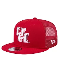 New Era Men's Red Houston Cougars 9FIFTY Trucker Snapback Hat