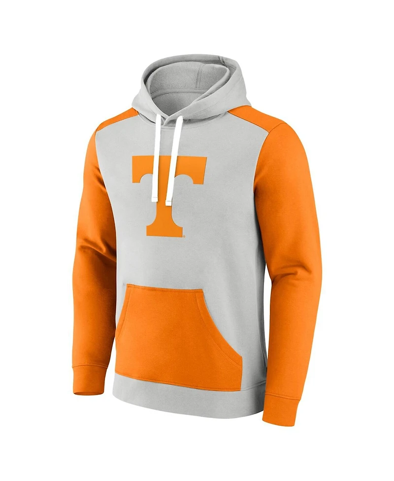 Fanatics Men's Gray/Tennessee Orange Tennessee Volunteers Primary Arctic Fleece Pullover Hoodie