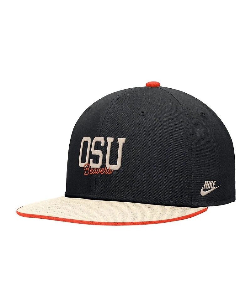 Nike Men's Black Oregon State Beavers Vintage Script Pro Dri-fit Snapback Hat