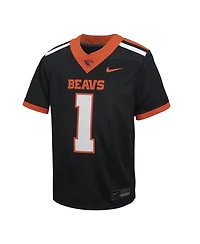 Nike Big Boys and Girls 1 Black Oregon State Beavers Untouchable Football Jersey