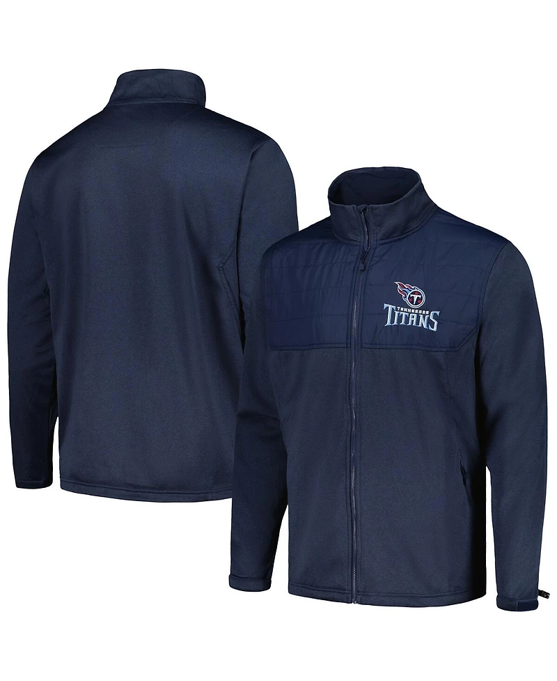 Dunbrooke Men's Heather Navy Tennessee Titans Explorer Tech Full-Zip Jacket