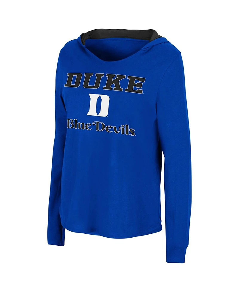 Colosseum Women's Royal Duke Blue Devils Catalina Hoodie Long Sleeve T-Shirt
