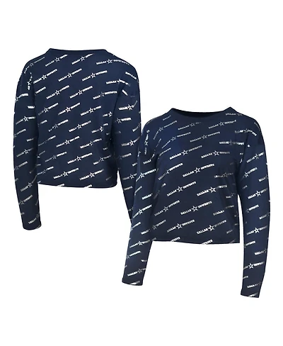 Lauren James Men's Navy Dallas Cowboys Foil Long Sleeve T-Shirt