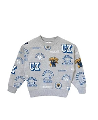 Gameday Couture Big Girls Gray Kentucky Wildcats Always On Repeat Pullover Sweatshirt