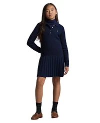 Polo Ralph Lauren Girls 7-16 Mini-Cable Long Sleeve Sweater Dress