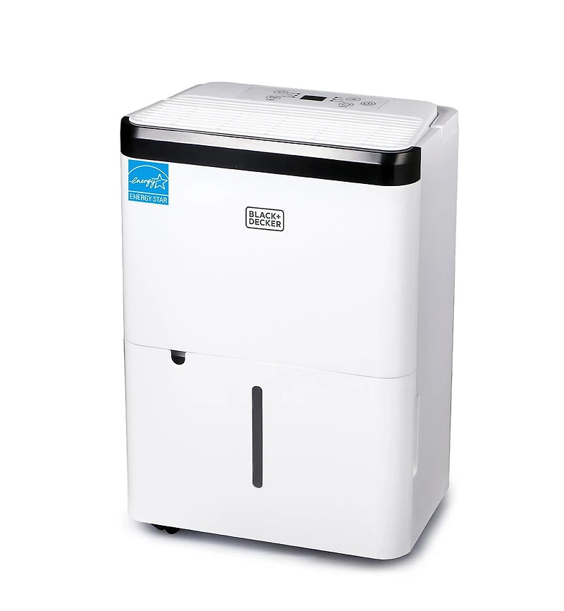 Black+Decker 1000 Sq. Ft. Dehumidifier for Home, Bedroom and Basement, Up To 9 Pints Per Day, Energy Star Certified, 3.3-Pint Bucket, White