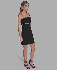 Bcbg Women's Rhinestone Trim Mini Dress