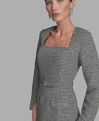 Bcbg Women's Sequin Square Neck Sheath Dress