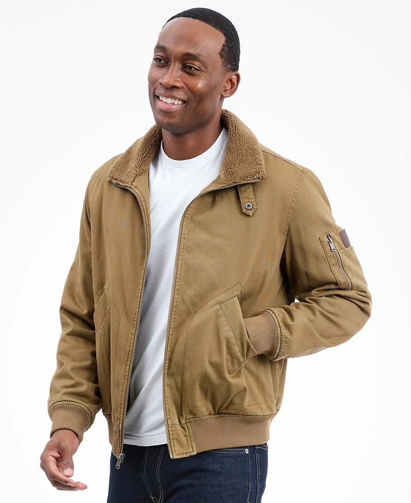 Lucky Brand Men's Long Sleeves Flight Jacket