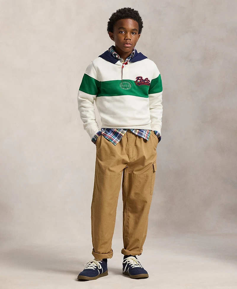 Polo Ralph Lauren Big Boys Logo Fleece Rugby Hoodie
