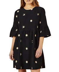 Yumi Women's Cosmic Embroidered Cord Mini Dress