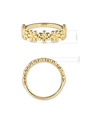 Devata Daisy Flower Ring in Gold Plated Sterling Silver