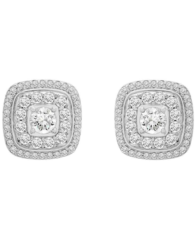 Wrapped in Love Diamond Stud Earrings (1 ct. t.w.) in 14K White Gold, Macy's Exclusive