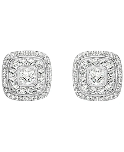 Wrapped in Love Diamond Stud Earrings (1 ct. t.w.) in 14K White Gold, Macy's Exclusive